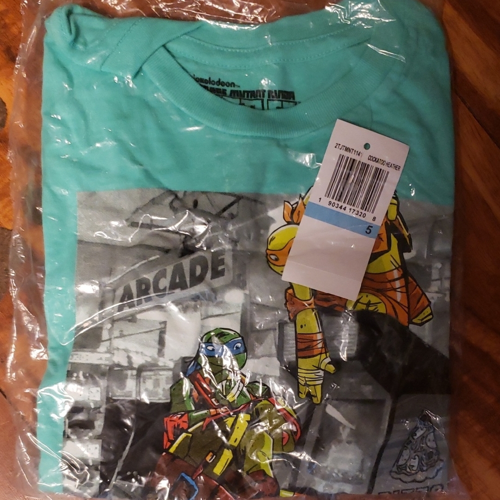 Nickelodeon Turquoise TMNT Arcade Tee